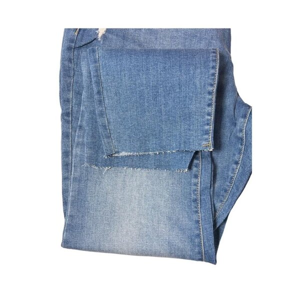 LC Lauren Womens Mid Rise Med Wash Raw Hem Denim Skinny Jeans Sz 8 New - Picture 4 of 7